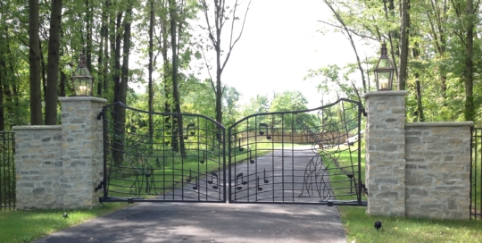 custom iron driveway gates