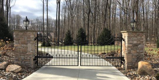 custom steel driveway gates