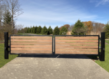 wood driveway gates